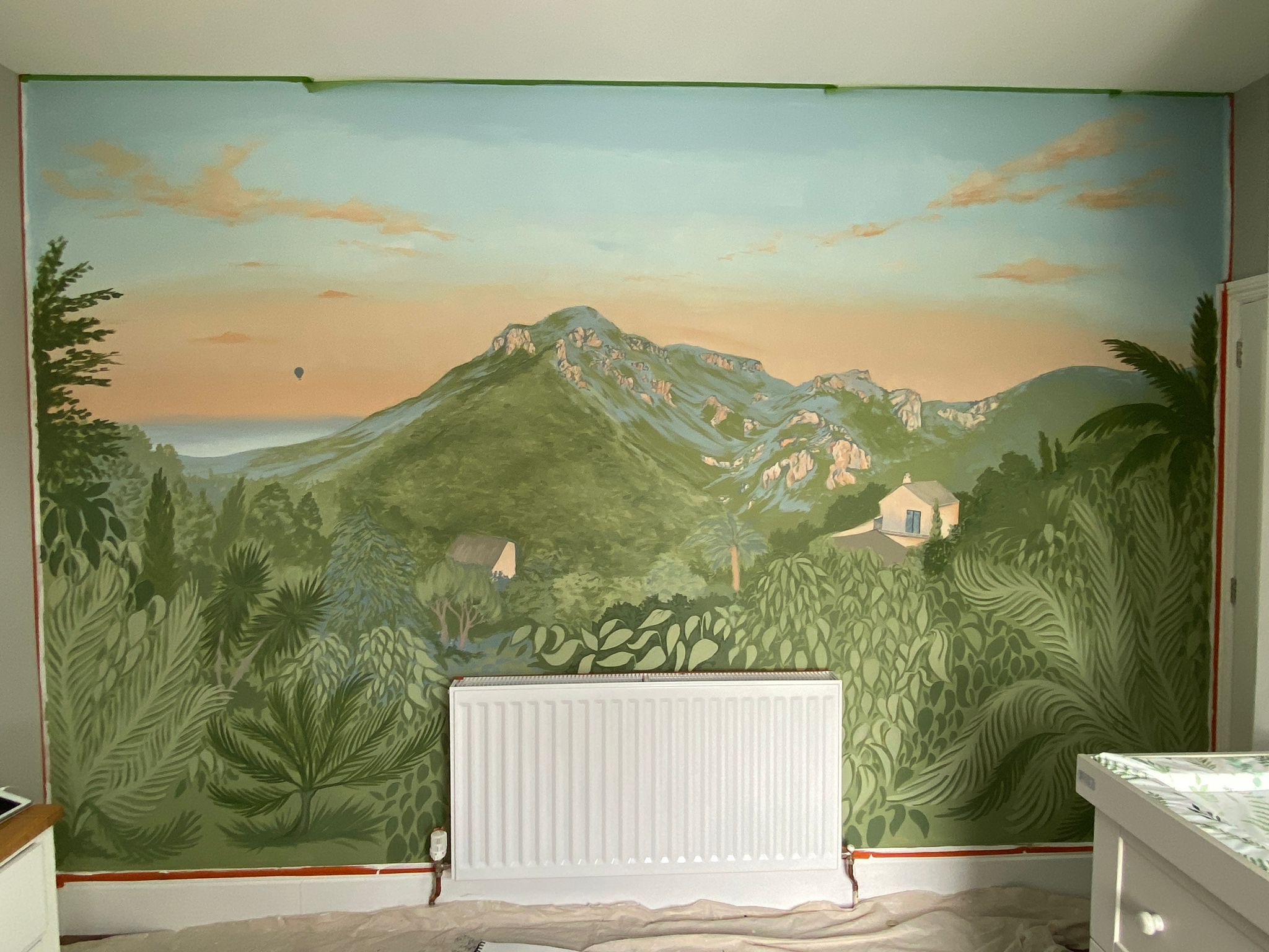 South of France Mountain Scene Residential home mural