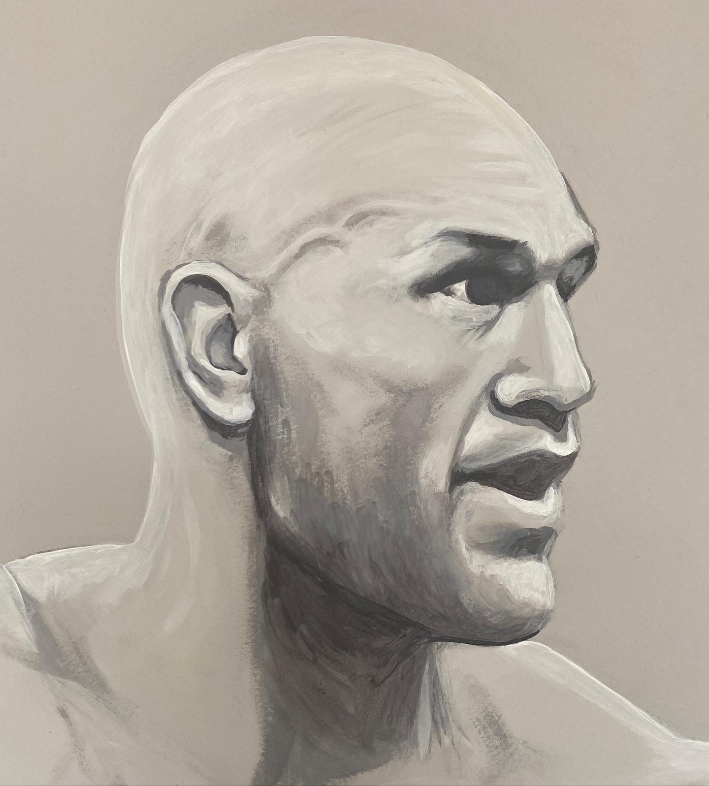 Tyson Fury detail on 3 legends mural